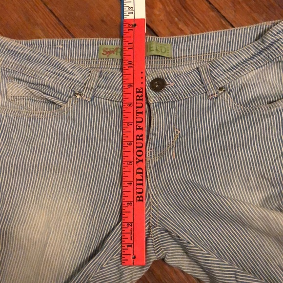 Skinny railroad conductor striped skinny jeans - Picture 6 of 6